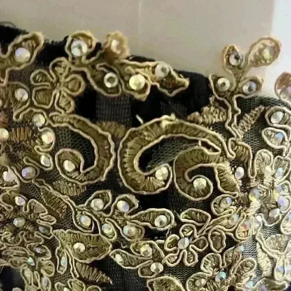 Glow By Colors Womens Corset Sequin Semi Sheer Strapless Jovani Evening Dress 6 - Picture 14 of 16